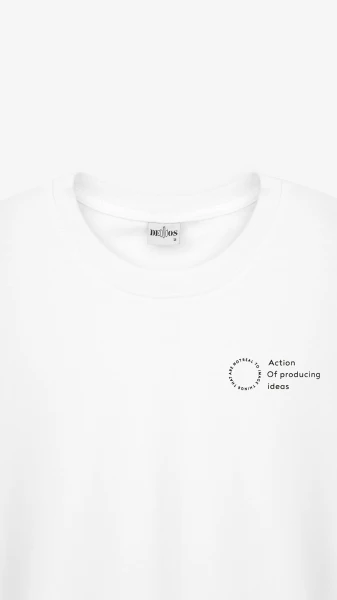 Купить Футболка с принтом мужская Demos 4032SP 4XL Белый Артикул: 2000990989253 Фото №2