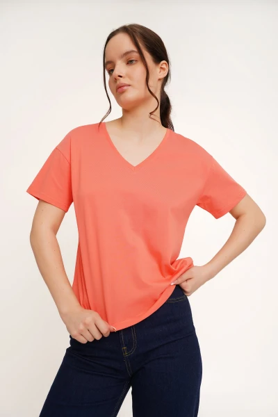 Футболка женская LAWA WBC02377 XS Персиковый