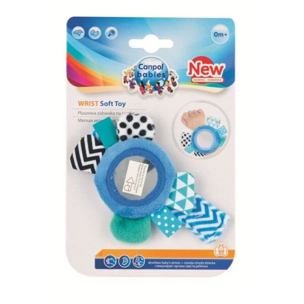 Іграшка плюшева на руку з дзеркалом 0+ Zig Zag Canpol 68/056_blu (5901691816534)