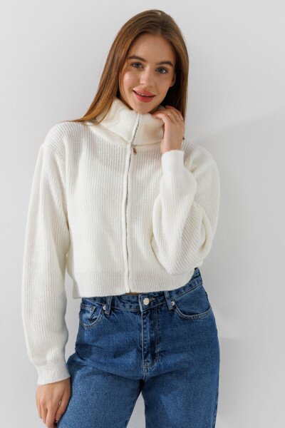 Кардиган однотонный женский Park karon 8386 One Size Белый