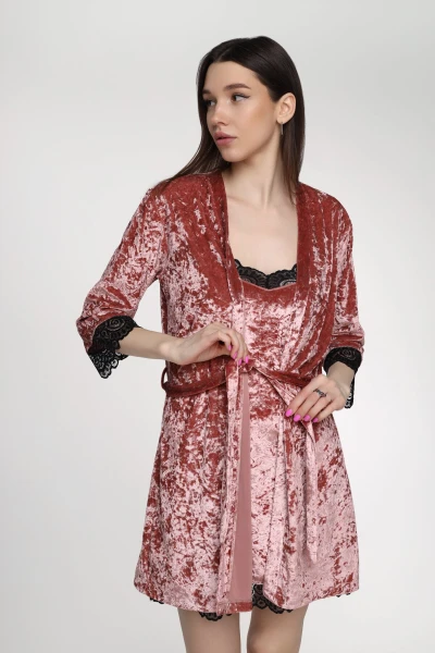 Халат женский Barwa 0251 S Пудровый (2000903625346А)