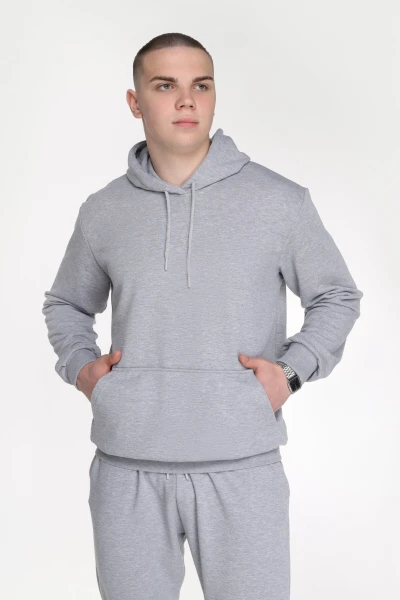 Худи однотонный мужской Demos DMS006 baza 3XL Серый (2000989425922D)
