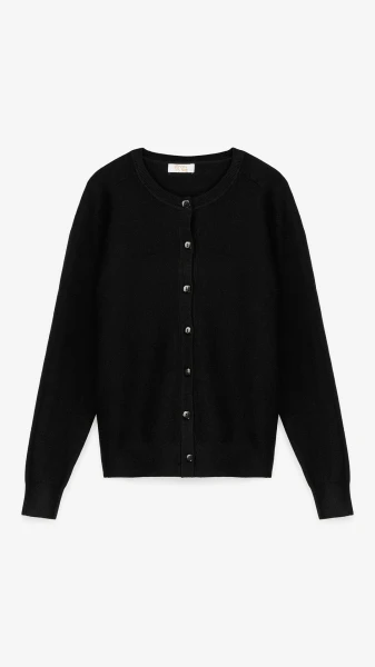 Кофта однотонная женская On me T23163 One Size Черный