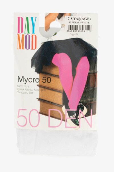 Колготи для дівчинки Day Mod Mycro 50 Den 3-4 роки Білий