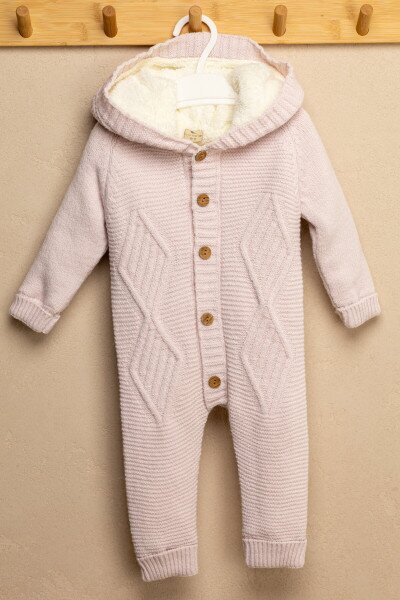 Комбинезон Unisex вязка детский Mini Papi 21006 Пудровый (2000990101198D)