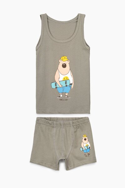Комплект білизни для хлопчика ADN Kids 8710 8-9 Хакі (2000989862840A)