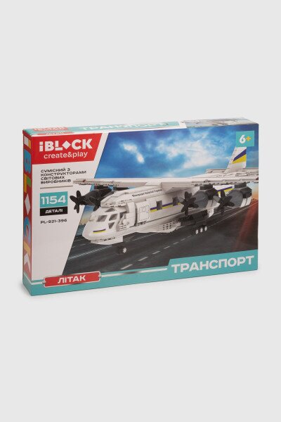 Конструктор ТРАНСПОРТ Самолет IBLOCK PL-921-396 Разноцветный (6902095194449)