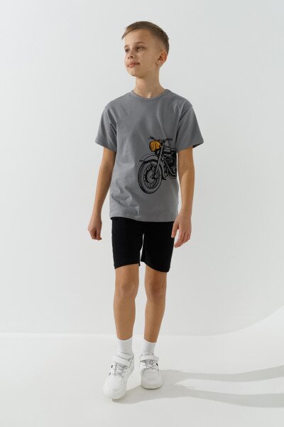 Костюм футболка+шорти для хлопчика Happy Kids 018 128 см Сірий