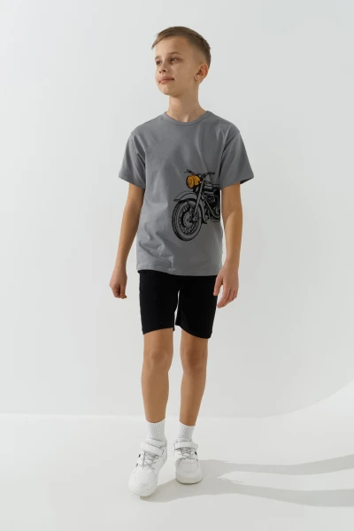 Костюм футболка+шорти для хлопчика Happy Kids 018 128 см Сірий
