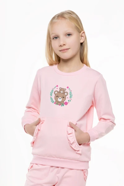 Костюмы для девочки (свитшот+штаны) Pop Fashion 7260 92 см Розовый (2000990158437D)(SC)