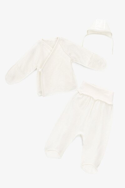 Костюм розпашенка+повзунки+шапка для малюків Baby Life А-320 56 см Молочний