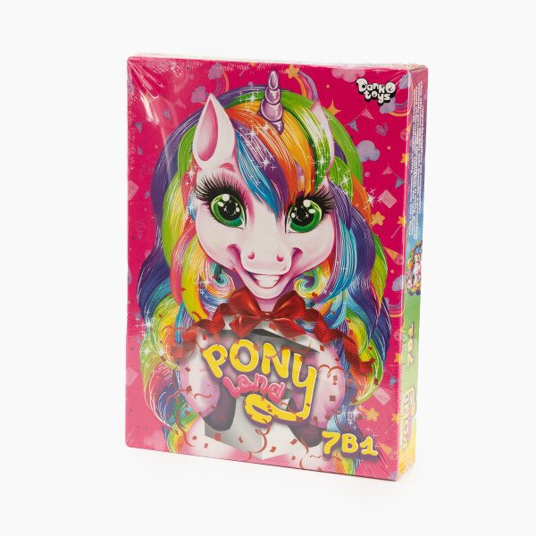 Креативна творчість &quot;Pony Land 7 в 1&quot; Danko Toys PL-01-01U Рожевий (2000903607373)