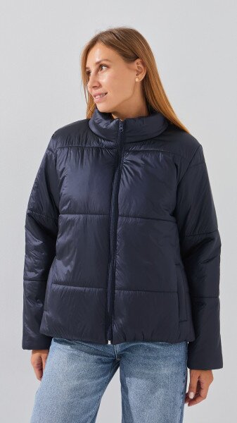 Купити Куртка однотонна жіноча  412 42 Синій Артикул: 2000999267574 Фото №1