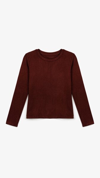 Лонгслив однотонный женский Bclothing 8837 S Бордовый