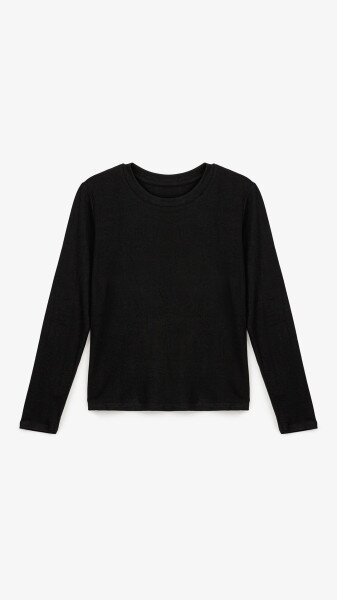 Лонгслив однотонный женский Bclothing 8837 S Черный