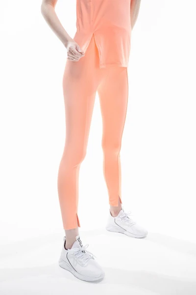 Лосини фітнес однотонні жіночі Tommy life 94629 S Помаранчевий (2000989642503A)