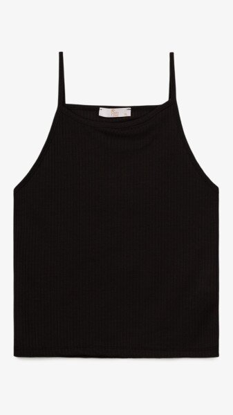 Майка однотонная женская On me 25095 L Черный