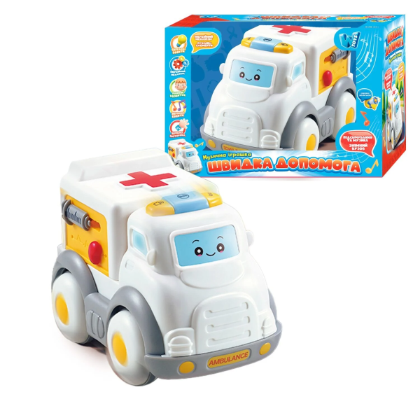 Машинка музична &quot;Швидка допомога&quot; WToys 65747 Різнокольоровий