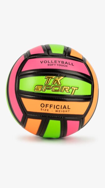 Мяч волейбольный TK Sport C60983 280-300 г Салатово-розовый