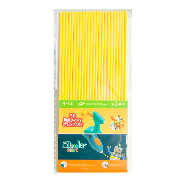 Набор стержней для 3D-ручки 3Doodler Start 3DS-ECO04-YELLOW-24 24 шт. Желтый