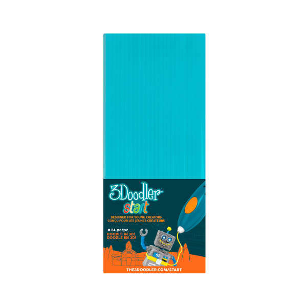 Набор стержней для 3D-ручки 3Doodler Start 3DS-ECO05-BLUE-24 24 шт. Голубой