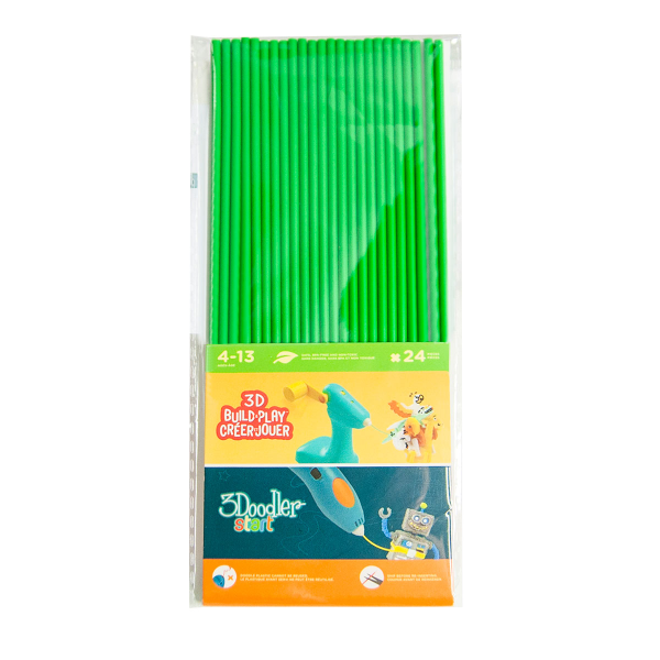 Набор стержней для 3D-ручки 3Doodler Start 3DS-ECO07-GREEN-24 24 шт. Зеленый