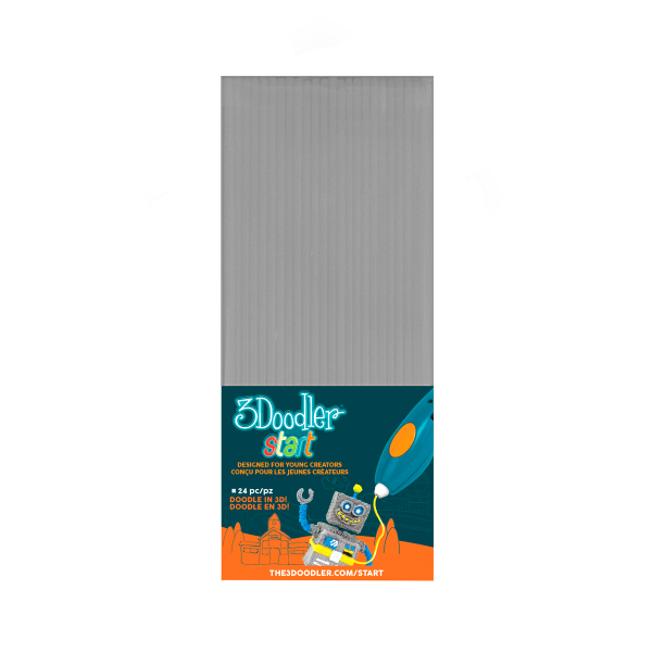 Набор стержней для 3D-ручки 3Doodler Start 3DS-ECO08-GRAY-24 24 шт. Серый