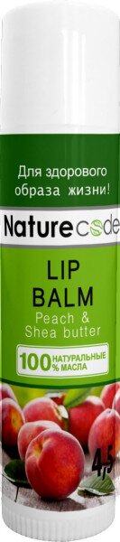 Nature Code Бальзам для губ &quot;Peach &amp; Shea butter&quot; 300936 (4820205300936)