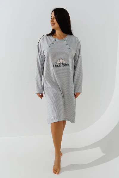 Нічна сорочка жіноча Sevgi 3187 4XL Сірий
