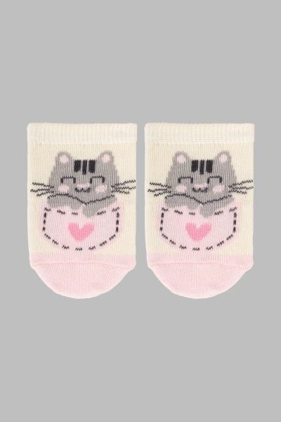 Шкарпетки для дівчинки VT Socks ШДК024-1750 Киця 8-10 Молочний (2000903556275A)