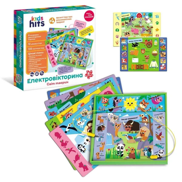 Обучающая игра Электровикторина «Мир животных» Kids Hits KH55/003 Разноцветный