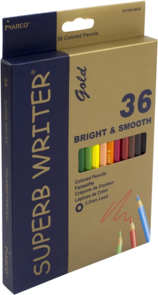 Олівці кольорові &quot;Superb writer Gold&quot; Marco  4100G-36CB 36 кольорів