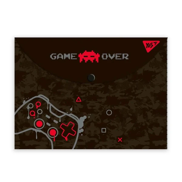 Папка-конверт YES 492008 A4 Gamer на кнопке (5060934562321)(SC)