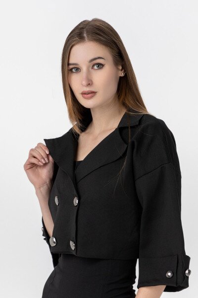 Піджак однотонний жіночий Femme 1012 S Чорний (2000989871330D)