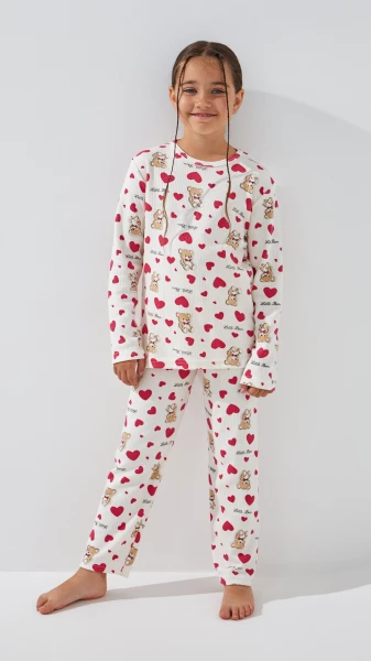 Піжама для дівчинки DALMINA Little Bear 104 см Молочний