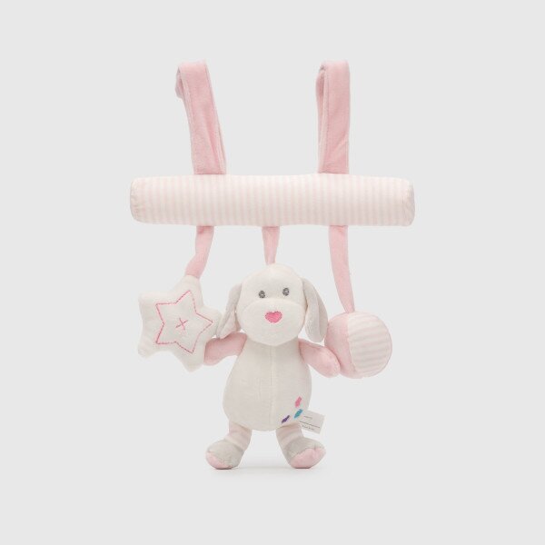 Подвеска с погремушкой и колокольчиком Песик BABY TRADE 11/5007/4 Розовый (2000990362964)
