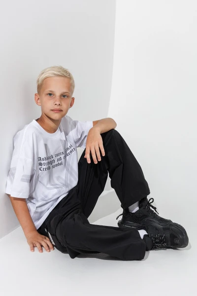 Штани однотонні для хлопчика Yekipeer C76 122 см Чорний (2000990523082D)(SC)
