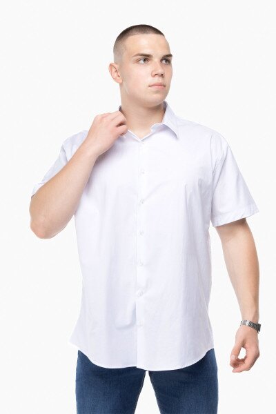 Сорочка класична однотонна чоловіча Redpolo 3785 5XL Білий (2000989848028S)