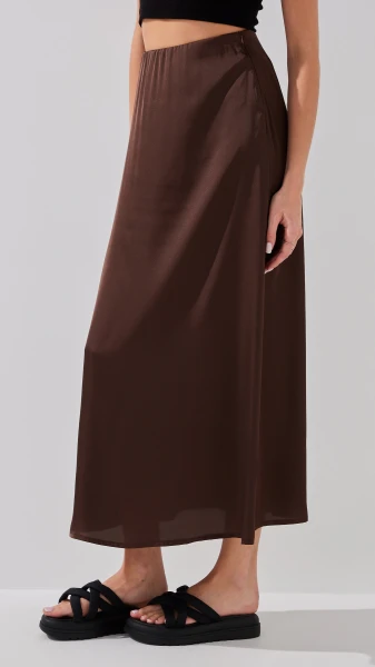 Купить Юбка однотонная женская LAWA WTC02434 XS Шоколад Артикул: 2000999218705 Фото №4