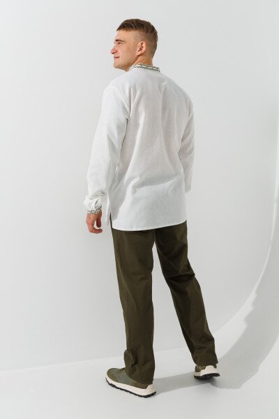Купить Брюки однотонные мужские LS8448D 34 Хаки Артикул: 2000991038967 Фото №3
