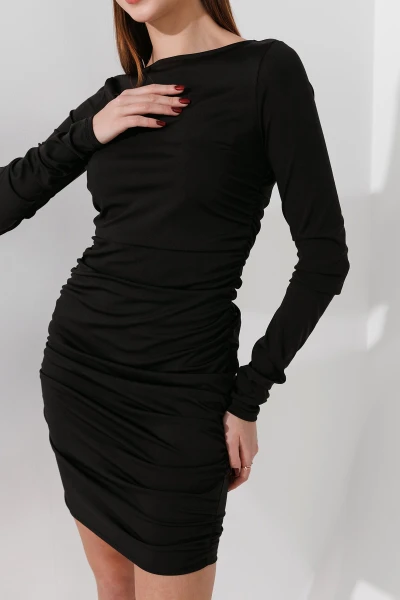 Купить Платье однотонное женское LAWA WTC02427 XS Черный Артикул: 2000990927415 Фото №3