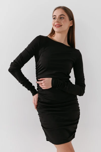 Купить Платье однотонное женское LAWA WTC02427 XS Черный Артикул: 2000990927415 Фото №1