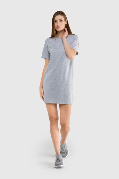 Купити Сукня однотонна жіноча LAWA CTM WBC02304 XS Сірий Артикул: 2000989913153 Фото №4