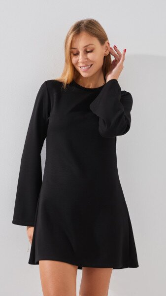 Купити Сукня однотонна жіноча LAWA WTC02417 XS Чорний Артикул: 2888000019097 Фото №2