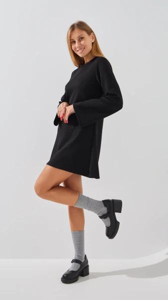 Купить Платье однотонное женское LAWA WTC02417 XS Черный Артикул: 2888000019097 Фото №3