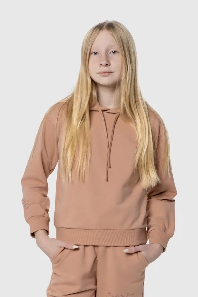 Худі з принтом для дівчинки Atabey 10359.2 146 см Бежевий (2000990268020D)