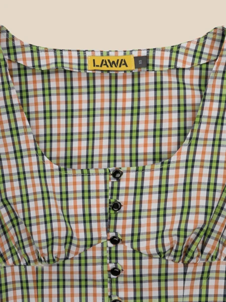 Купити Топ з візерунком жіночий LAWA WTC02498 XS Хакі Артикул: 2000999650291 Фото №2