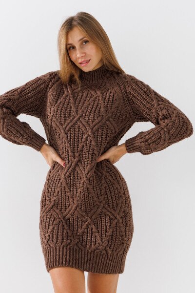 Туника однотонная женская 7014 One Size Коричневый