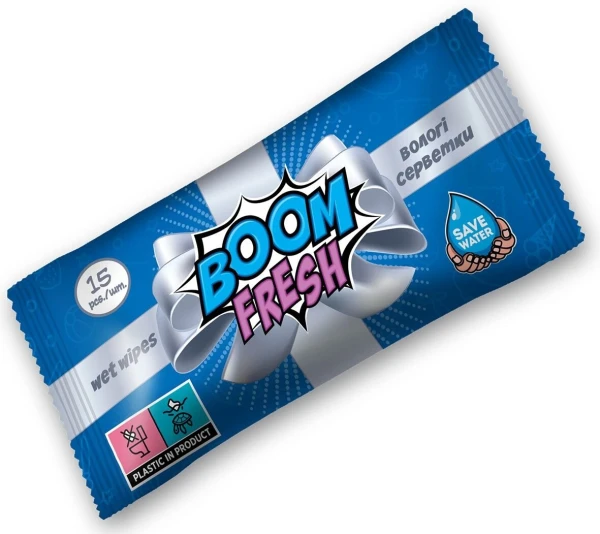 Влажные салфетки 15/180 BOOM FRESH (4820237500601)