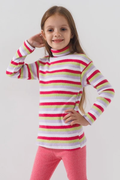 Водолазка с узором детская Happy Kids 4480 110 см Сиреневый (2000990608468W)